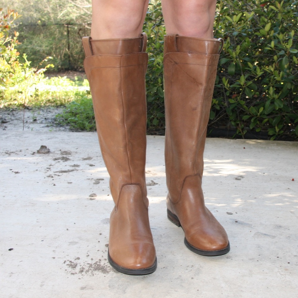 Tan Tall Riding Boots